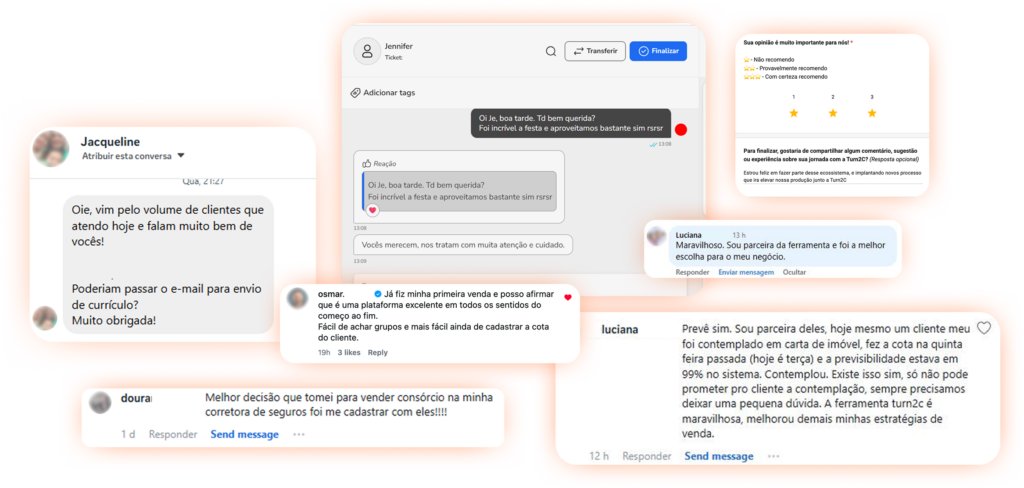 Depoimento dos usuários daTurn2C